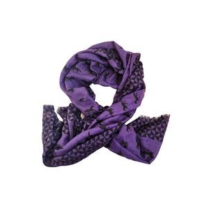 BeckSonderGaard  purple horse silk wool scarf